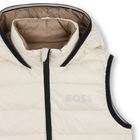 Piumino con cappuccio effetto flan BOSS 
                    RAGAZZO
