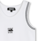 Canotta a coste con ricamo DKNY 
                    BAMBINA