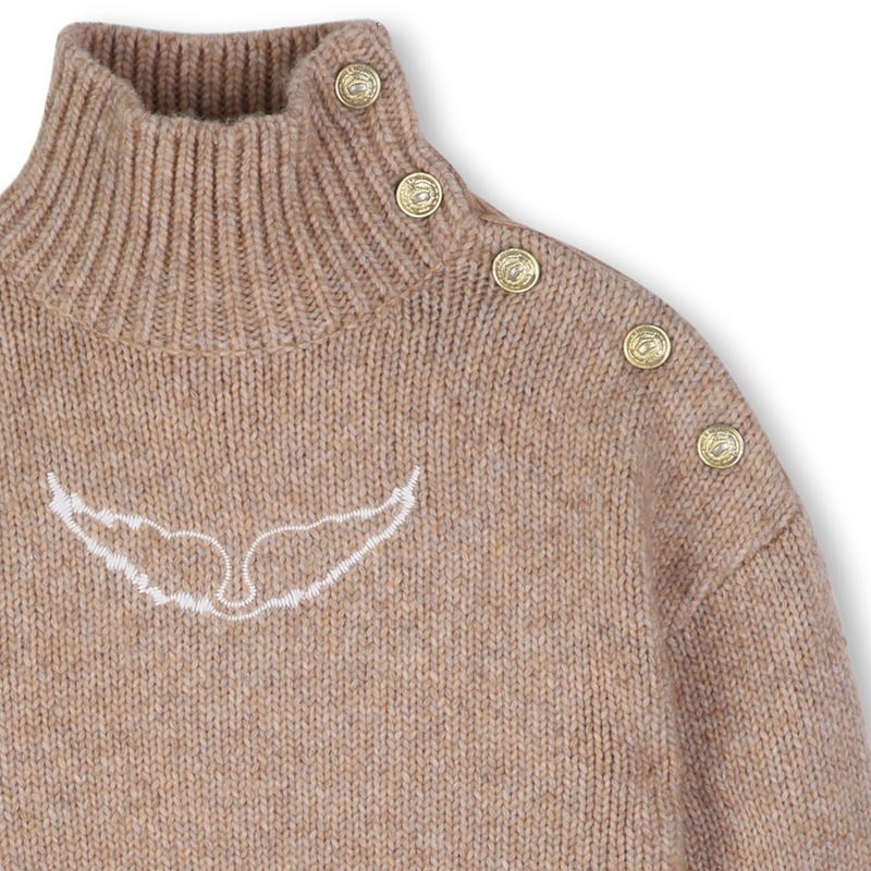 Maglione lavorato a maglia con collo alto ZADIG & VOLTAIRE 
                        BAMBINA