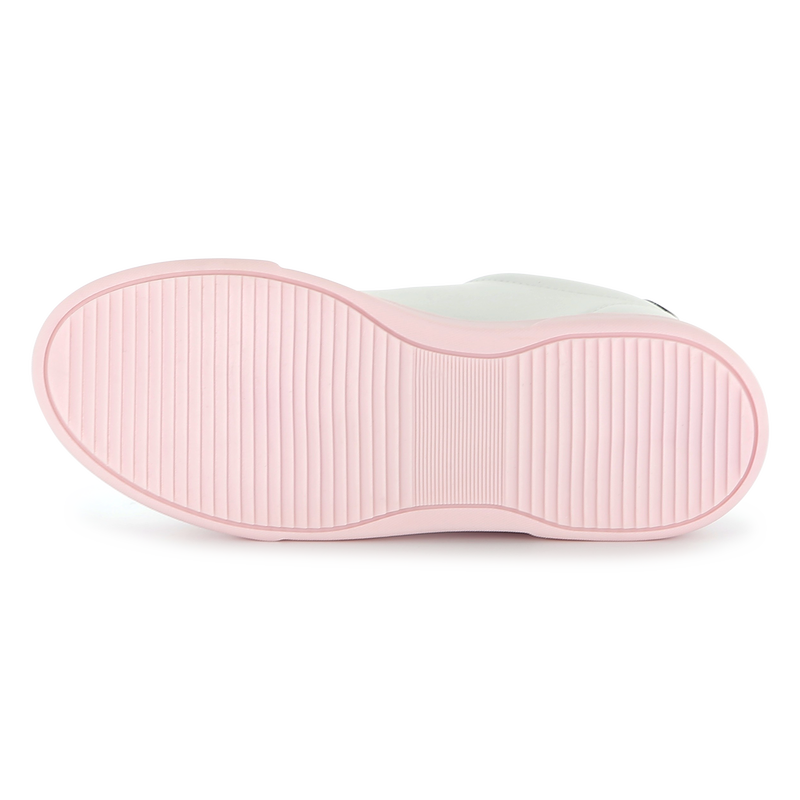 Sneakers in pelle con lacci KARL LAGERFELD KIDS 
                        BAMBINA