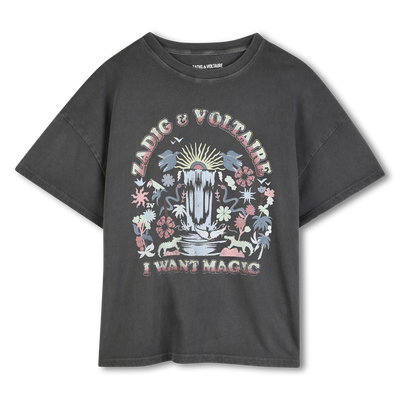 T-SHIRT A MANICHE CORTE ZADIG & VOLTAIRE BAMBINA