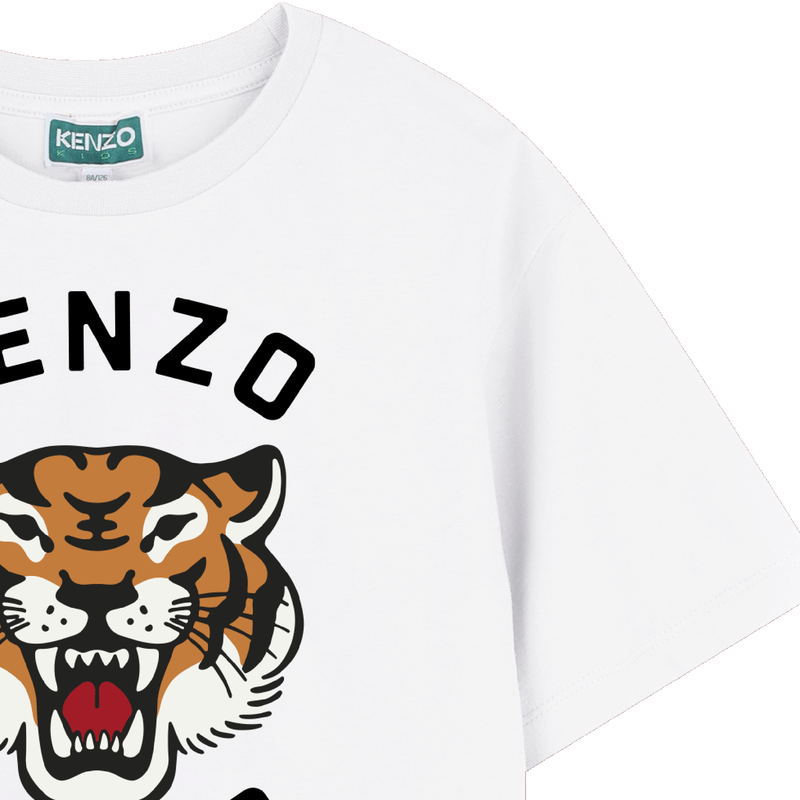 T-shirt in cotone con stampa KENZO KIDS 
                        RAGAZZO