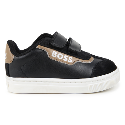 Sneakers con velcro in pelle BOSS RAGAZZO