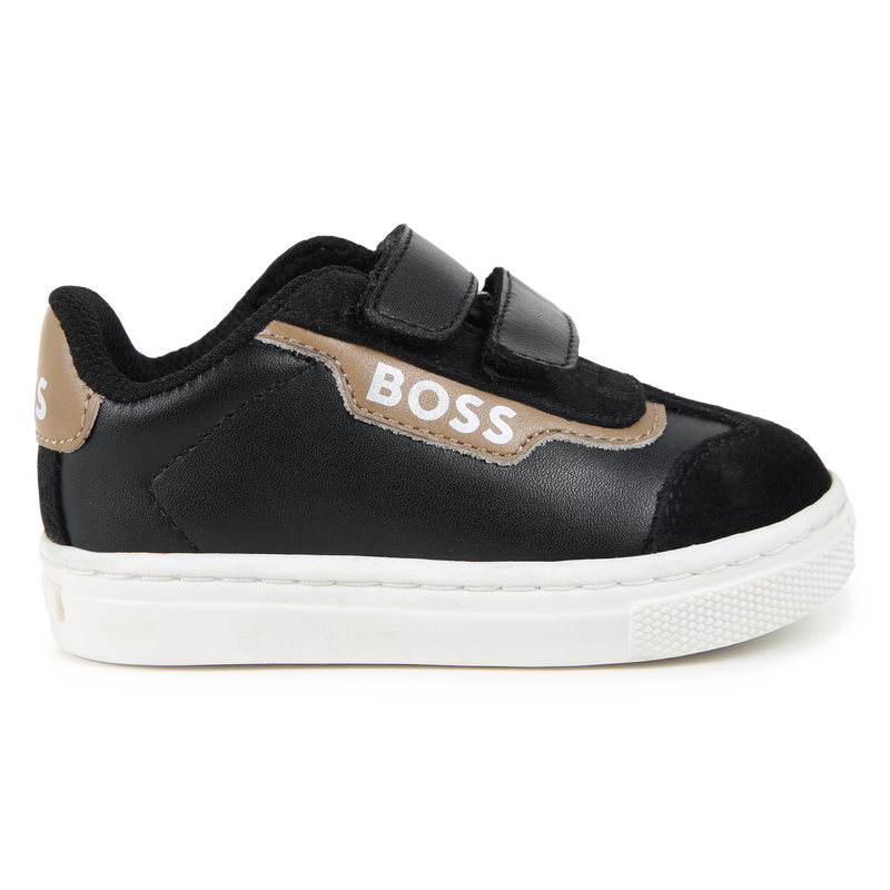Sneakers con velcro in pelle BOSS 
                        RAGAZZO