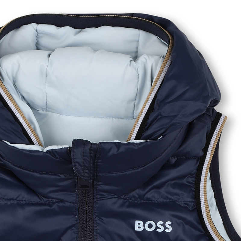 Piumino smanicato reversibile BOSS 
                        RAGAZZO