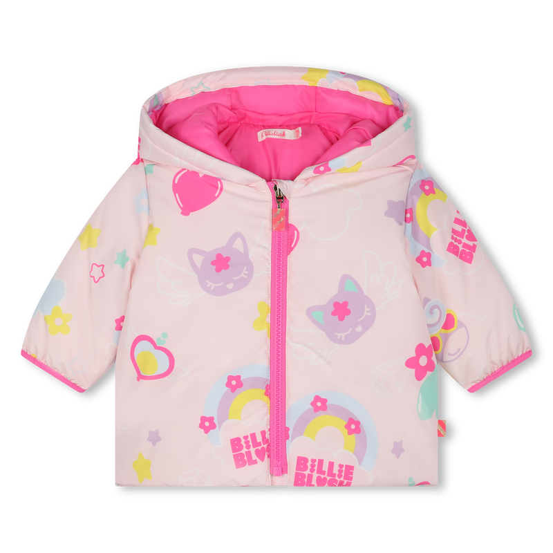 Piumino stampato con cappuccio BILLIEBLUSH 
                        BAMBINA