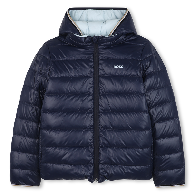Piumino reversibile con cappuccio BOSS 
                        RAGAZZO
