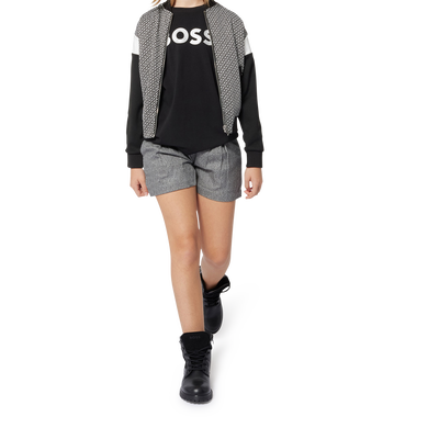Cardigan con zip bicolore BOSS BAMBINA