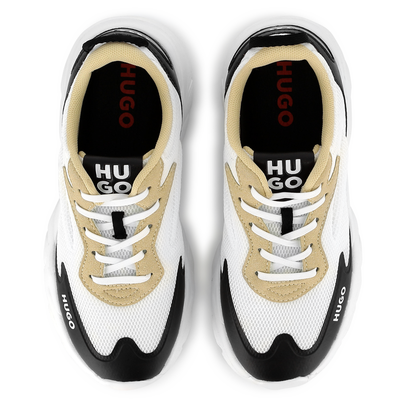 Sneakers stringate bimateriali HUGO 
                        RAGAZZO