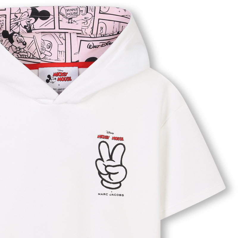 Vestito con cappuccio cotone MARC JACOBS 
                        BAMBINA