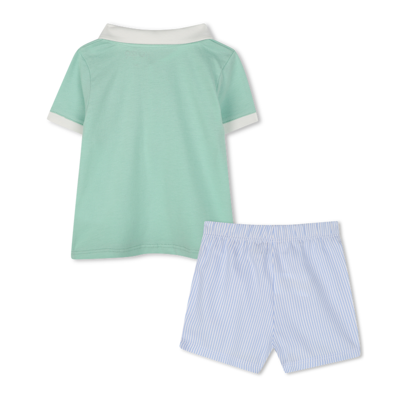 Polo e shorts in cotone KENZO KIDS 
                        RAGAZZO