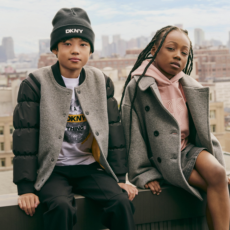 Cappotto in panno di lana DKNY 
                        BAMBINA