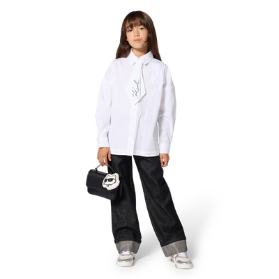 Pantaloni in denim KARL LAGERFELD KIDS BAMBINA