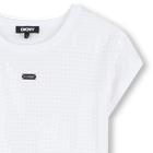 Abito in cotone con paillettes DKNY 
                    BAMBINA