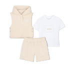 Set t-shirt + felpa + pantaloncini, NUOVO BEIGE, hi-res