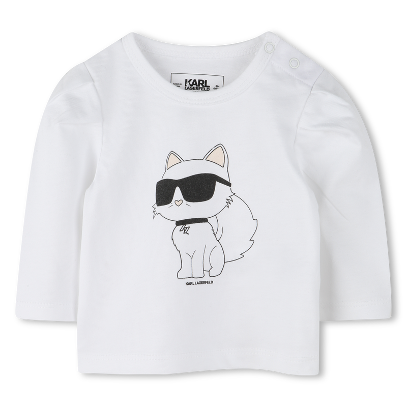 T-shirt e leggings in cotone KARL LAGERFELD KIDS 
                        BAMBINA