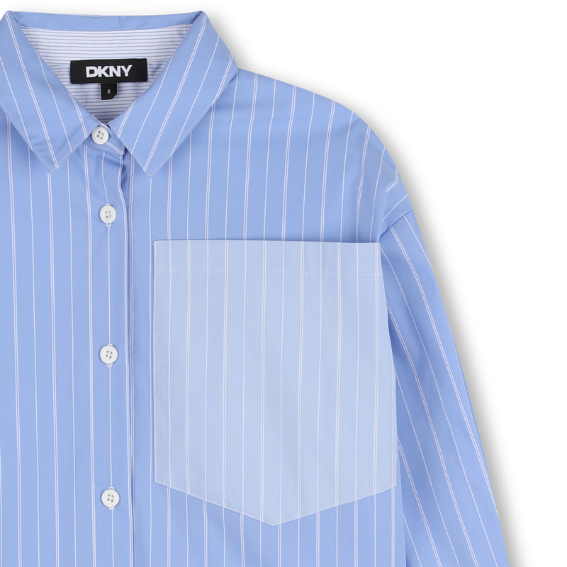 CAMICIA A MANICHE CORTE DKNY 
                        BAMBINA