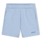 Shorts tinta unita in felpa, BLU PERSIANO, hi-res