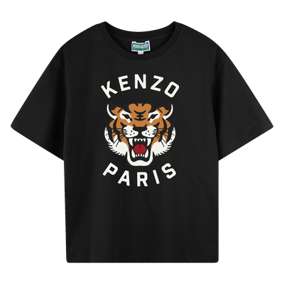 T-shirt in cotone con stampa KENZO KIDS RAGAZZO