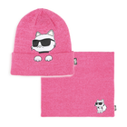 Set berretto e scaldacollo KARL LAGERFELD KIDS 
                    BAMBINA