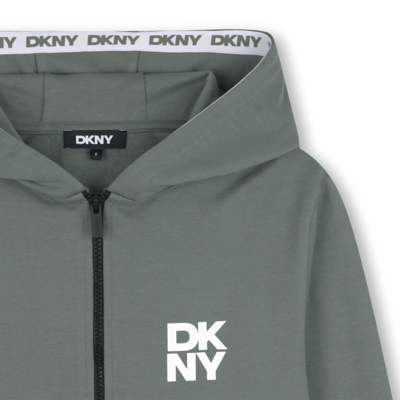 Cardigan con cappuccio DKNY 
                        RAGAZZO
