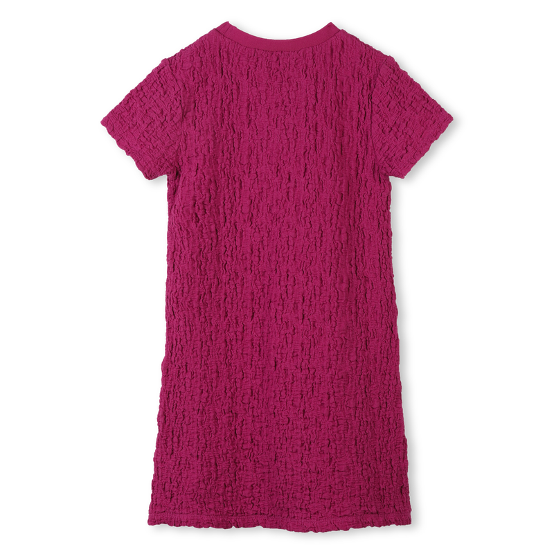 Vestito goffrato maniche corte DKNY 
                        BAMBINA