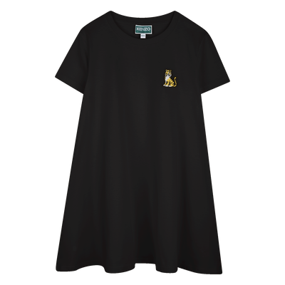 Vestito svasato con badge KENZO KIDS BAMBINA