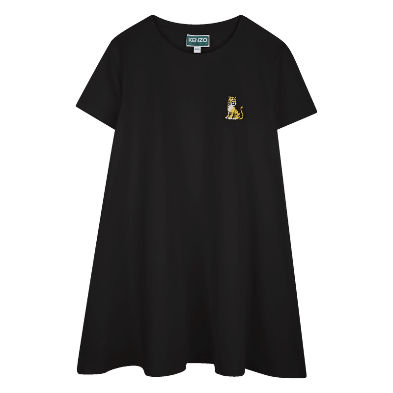 Vestito svasato con badge KENZO KIDS 
                        BAMBINA