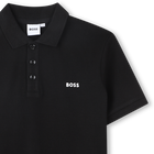 Polo in cotone con logo BOSS 
                    RAGAZZO