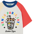 T-shirt con maniche e colletto a contrasto KENZO KIDS 
                    RAGAZZO