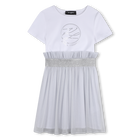 Abito bi-materiale manica corta KARL LAGERFELD KIDS 
                    BAMBINA
