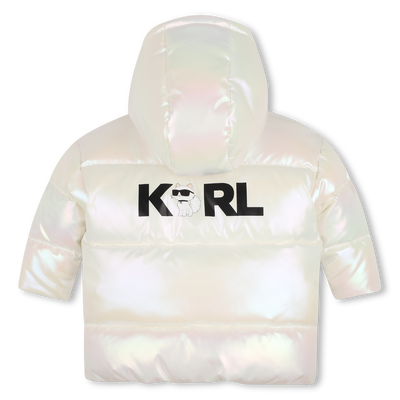 Giacca a vento con cappuccio KARL LAGERFELD KIDS BAMBINA