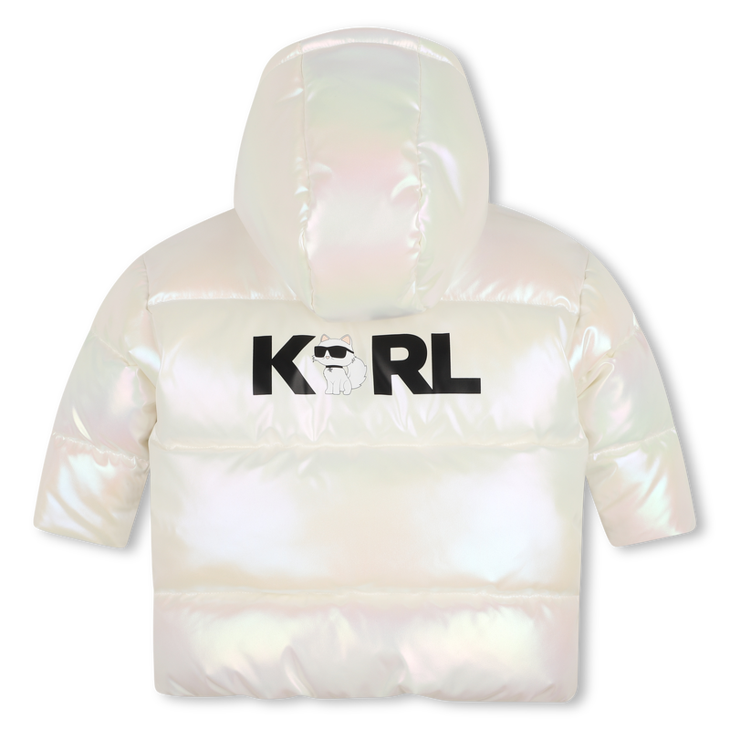 Giacca a vento con cappuccio KARL LAGERFELD KIDS 
                        BAMBINA