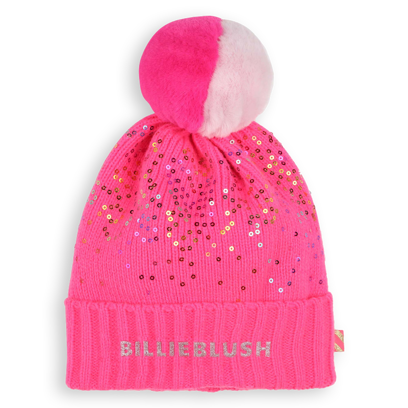 Cappello pompon e paillettes BILLIEBLUSH 
                        BAMBINA