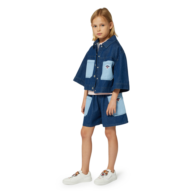Shorts in jeans con tasche KENZO KIDS 
                        BAMBINA