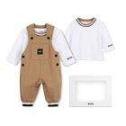 Completo salopette e t-shirt BOSS 
                    RAGAZZO