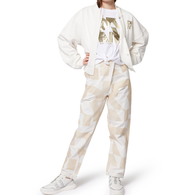 Pantaloni in lino e cotone DKNY BAMBINA