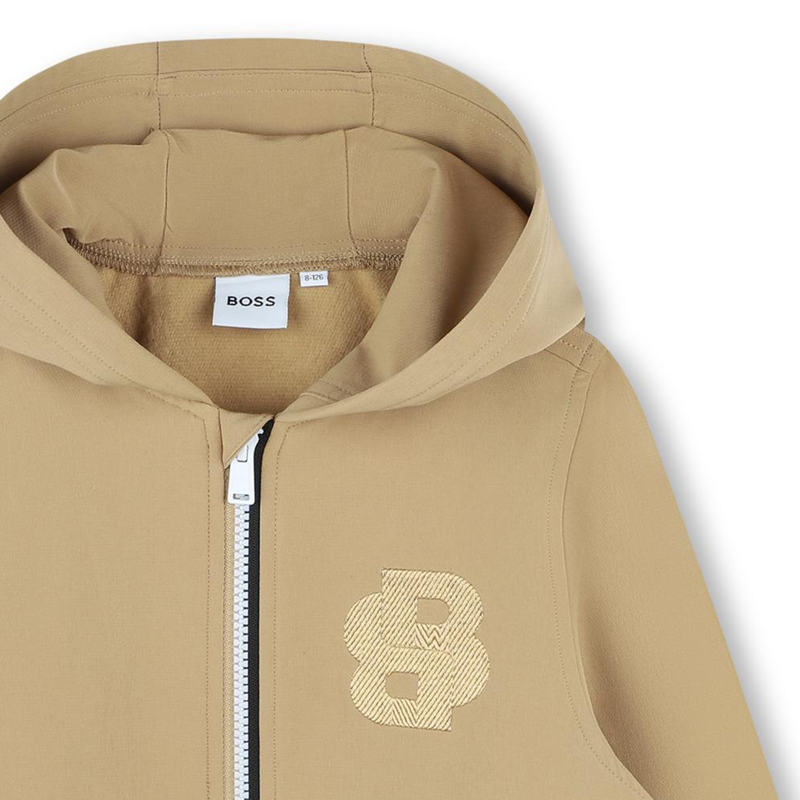 Cardigan con zip e cappuccio BOSS 
                        RAGAZZO