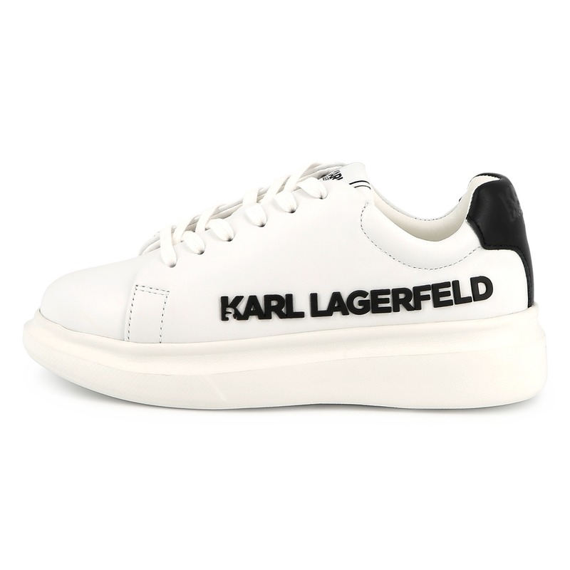 Sneakers in pelle con lacci KARL LAGERFELD KIDS 
                        UNISEX