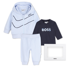 Set pantalone, cardigan e t-shirt, BLU CIELO, hi-res