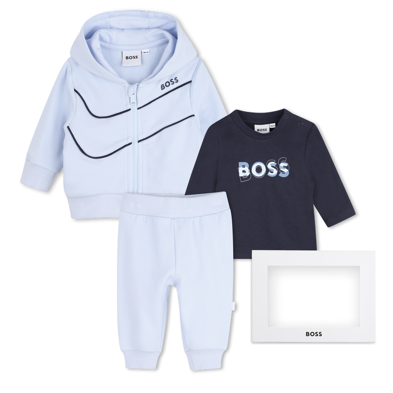 Set pantalone, cardigan e t-shirt BOSS 
                        RAGAZZO