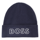 Cappello lavorato a maglia con logo, MARINE, hi-res