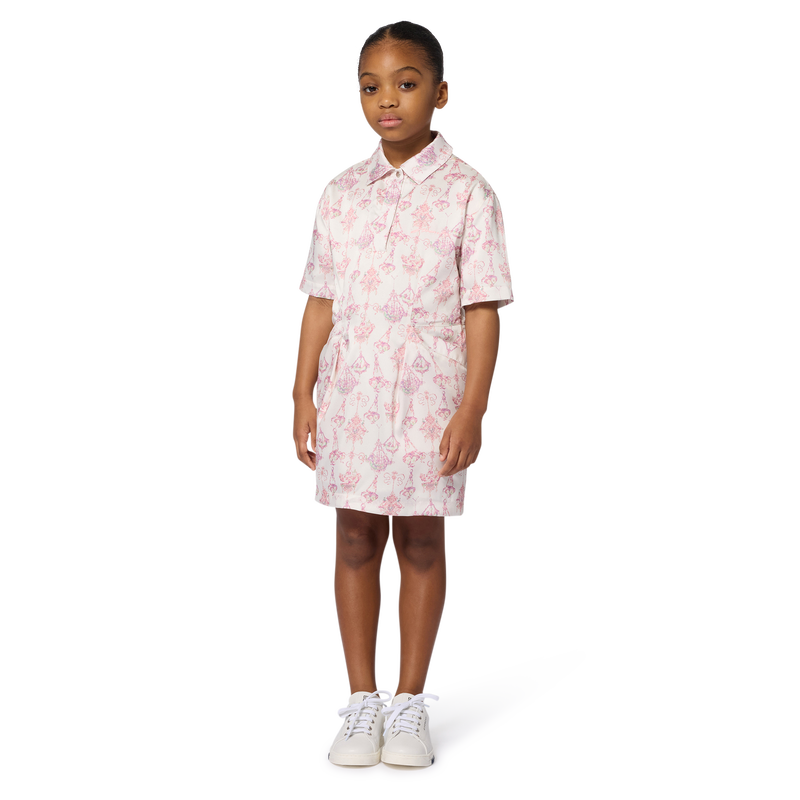 Abito in raso con colletto a polo GIVENCHY 
                        BAMBINA