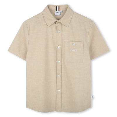 Camicia ampia in lino e cotone BOSS RAGAZZO