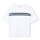T-shirt a maniche corte, BIANCO  BLU, hi-res