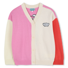 Cardigan in maglia con scollo a v KENZO KIDS 
                    BAMBINA