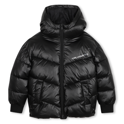 Giacca a vento con cappuccio KARL LAGERFELD KIDS BAMBINA