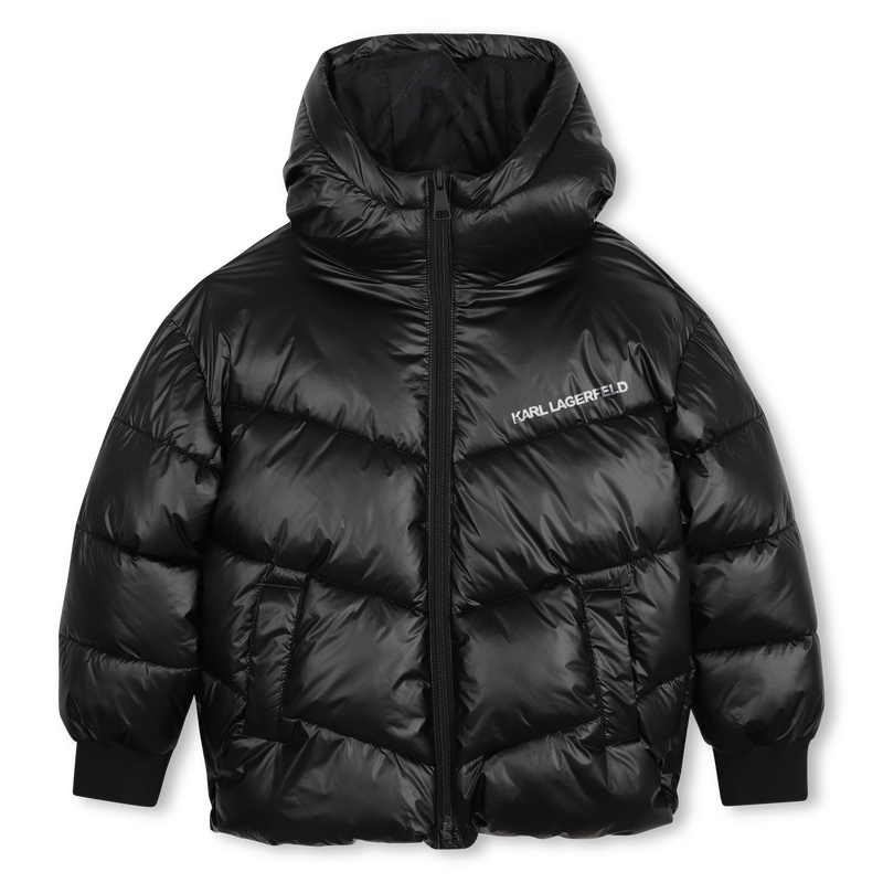 Giacca a vento con cappuccio KARL LAGERFELD KIDS 
                        BAMBINA