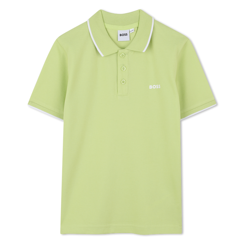 Polo tinta unita piqu&eacute; cotone BOSS 
                        RAGAZZO