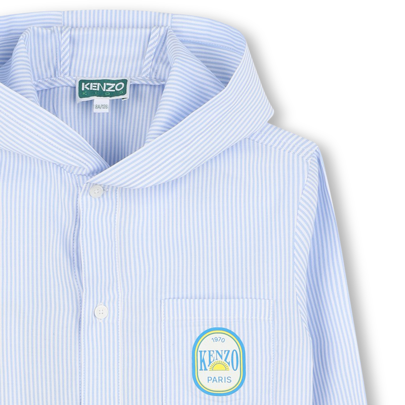 Camicia con cappuccio e stampa KENZO KIDS 
                        RAGAZZO